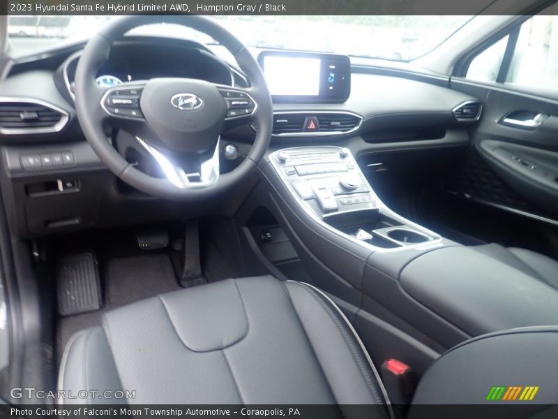 Hampton Gray / Black 2023 Hyundai Santa Fe Hybrid Limited AWD