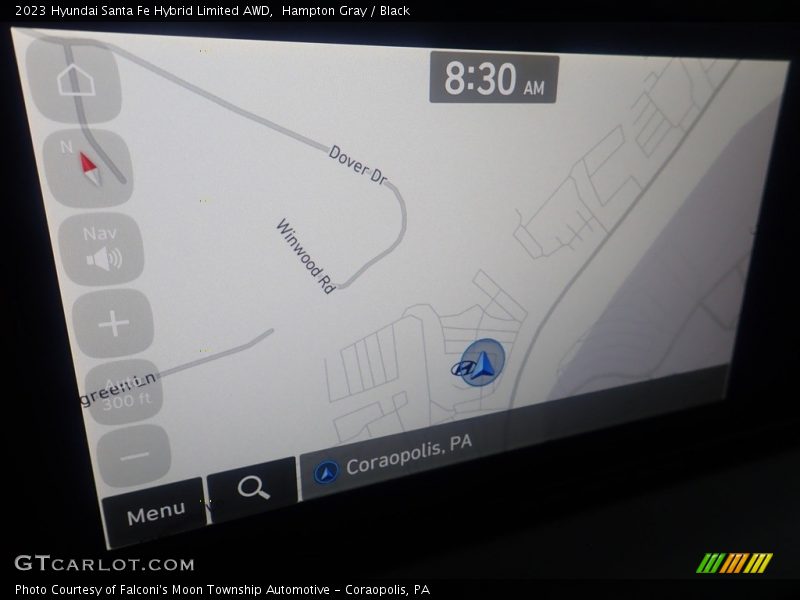 Hampton Gray / Black 2023 Hyundai Santa Fe Hybrid Limited AWD