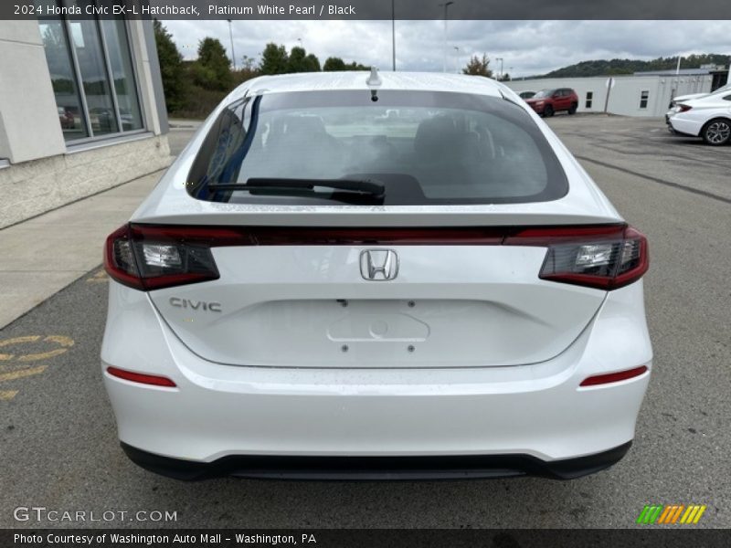 Platinum White Pearl / Black 2024 Honda Civic EX-L Hatchback