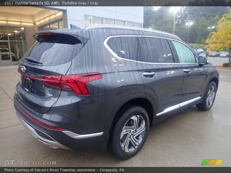 Portofino Gray / Gray 2023 Hyundai Santa Fe SEL AWD