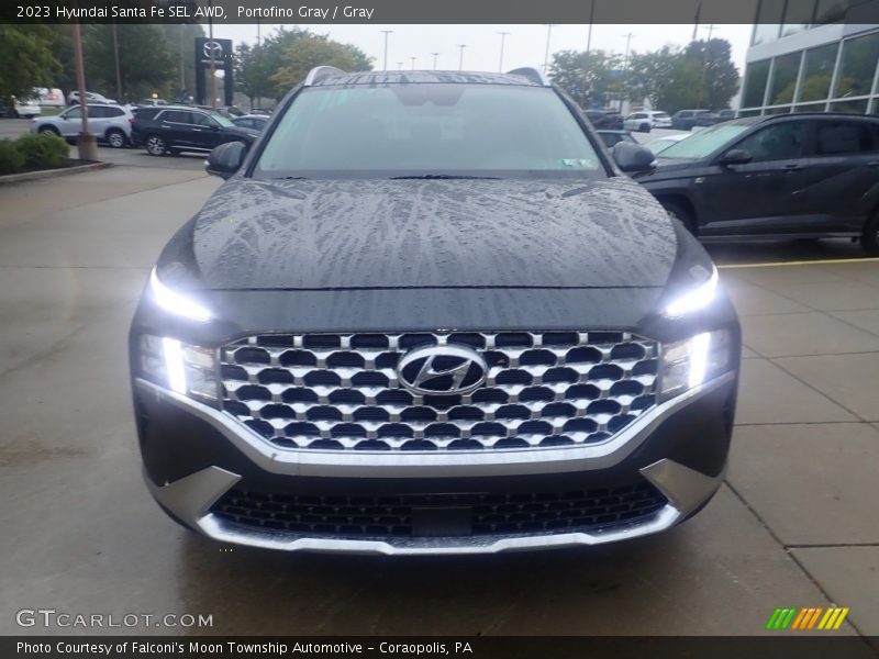 Portofino Gray / Gray 2023 Hyundai Santa Fe SEL AWD