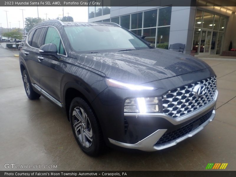 Portofino Gray / Gray 2023 Hyundai Santa Fe SEL AWD