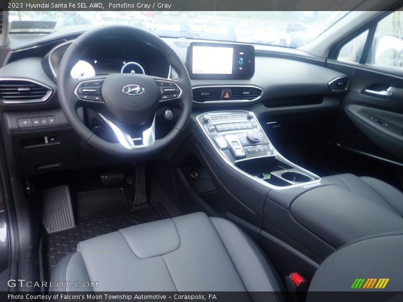 Portofino Gray / Gray 2023 Hyundai Santa Fe SEL AWD