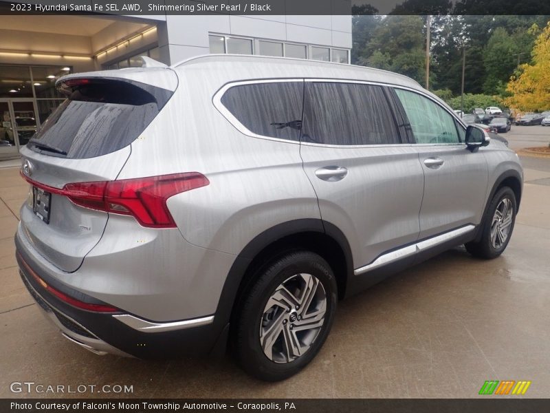 Shimmering Silver Pearl / Black 2023 Hyundai Santa Fe SEL AWD
