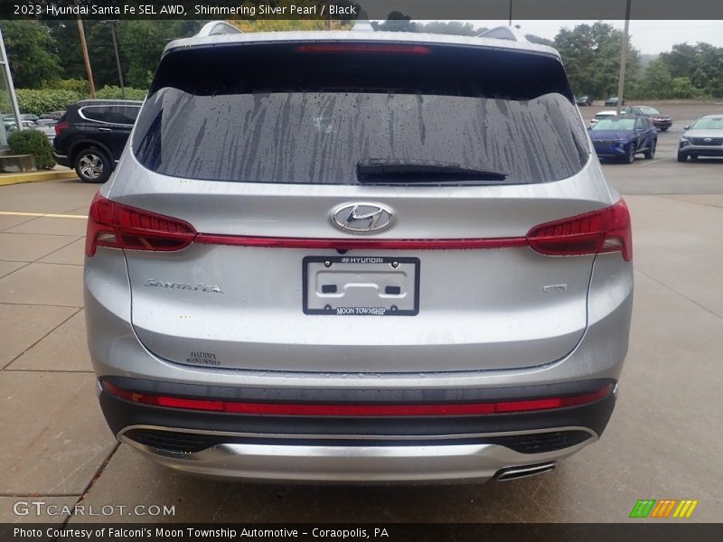 Shimmering Silver Pearl / Black 2023 Hyundai Santa Fe SEL AWD