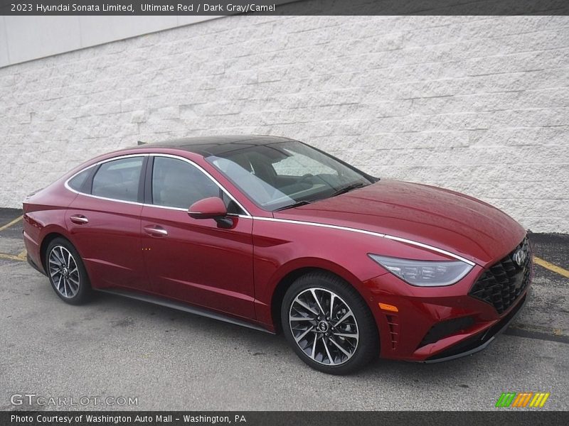 Ultimate Red / Dark Gray/Camel 2023 Hyundai Sonata Limited