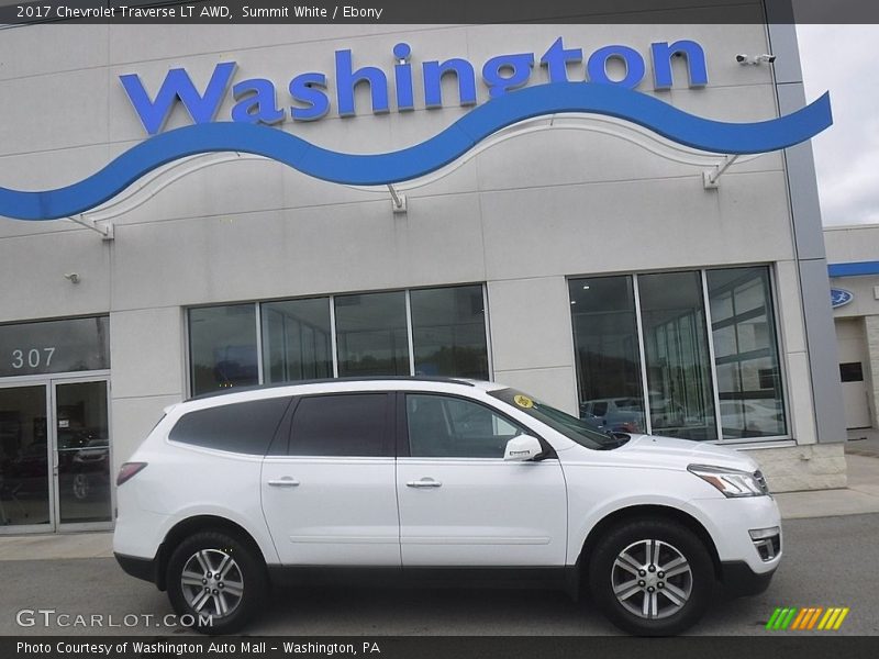 Summit White / Ebony 2017 Chevrolet Traverse LT AWD