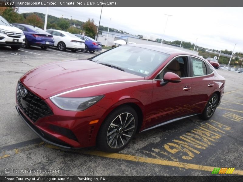 Ultimate Red / Dark Gray/Camel 2023 Hyundai Sonata Limited