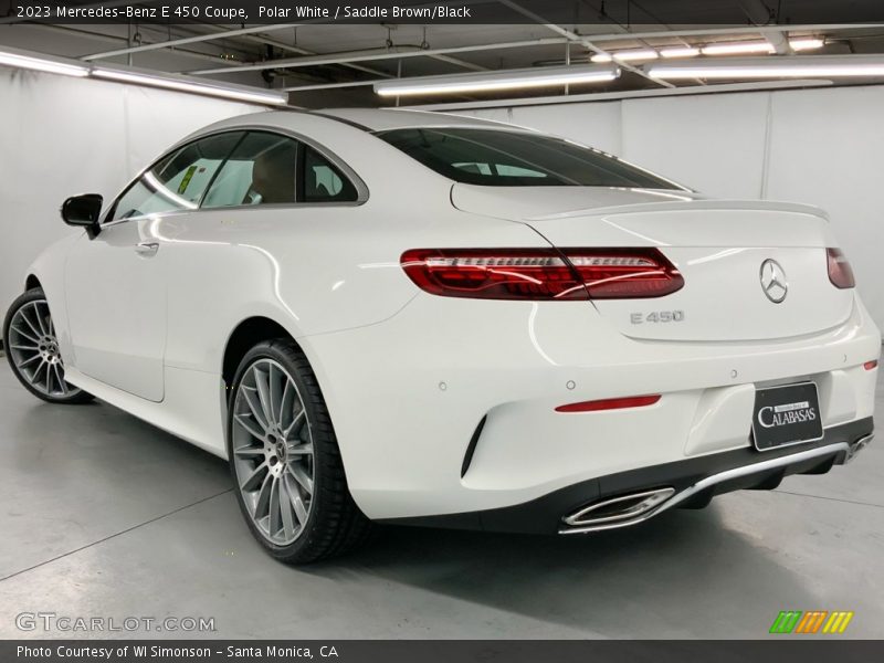 Polar White / Saddle Brown/Black 2023 Mercedes-Benz E 450 Coupe