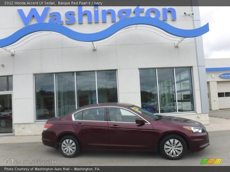 Basque Red Pearl II / Ivory 2012 Honda Accord LX Sedan
