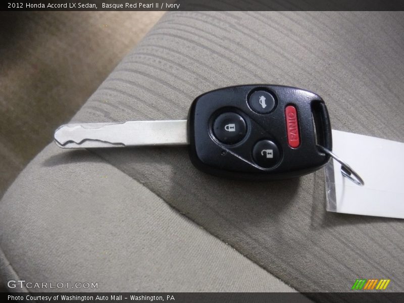Basque Red Pearl II / Ivory 2012 Honda Accord LX Sedan