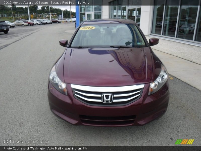 Basque Red Pearl II / Ivory 2012 Honda Accord LX Sedan