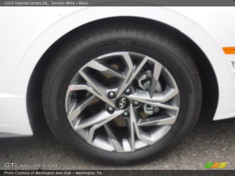 Serenity White / Black 2023 Hyundai Sonata SEL
