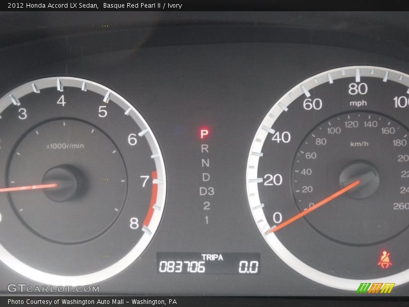 Basque Red Pearl II / Ivory 2012 Honda Accord LX Sedan