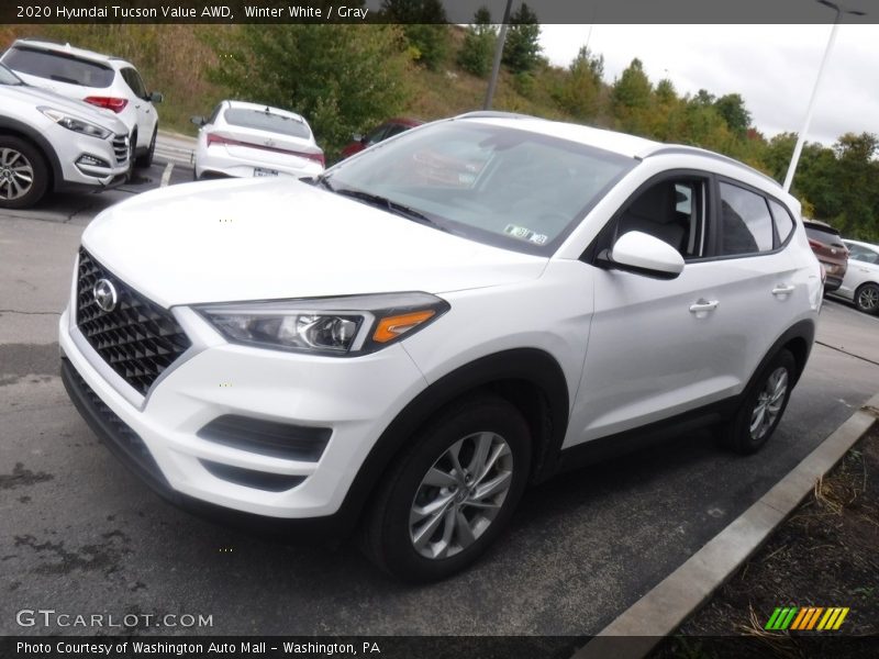 Winter White / Gray 2020 Hyundai Tucson Value AWD