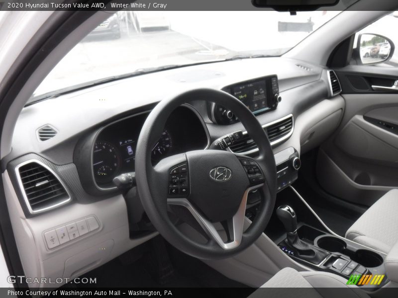 Winter White / Gray 2020 Hyundai Tucson Value AWD