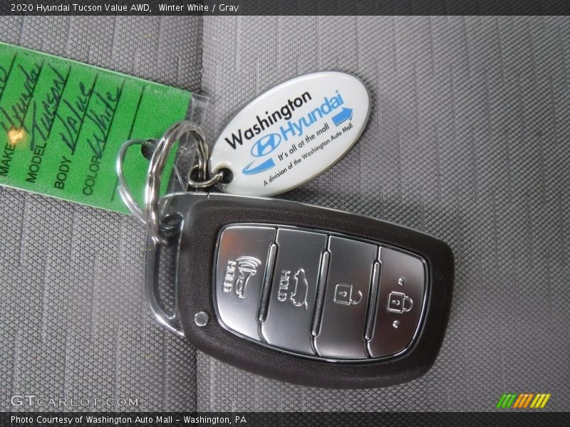 Winter White / Gray 2020 Hyundai Tucson Value AWD