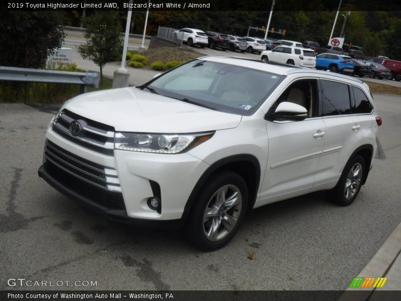 Blizzard Pearl White / Almond 2019 Toyota Highlander Limited AWD