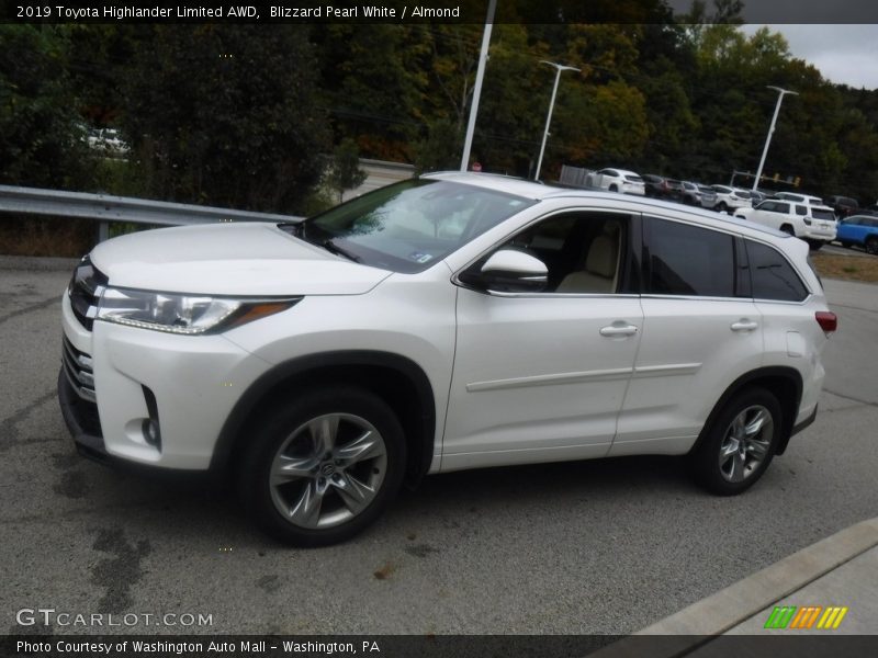 Blizzard Pearl White / Almond 2019 Toyota Highlander Limited AWD