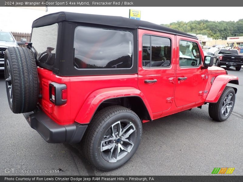 Firecracker Red / Black 2024 Jeep Wrangler 4-Door Sport S 4xe Hybrid