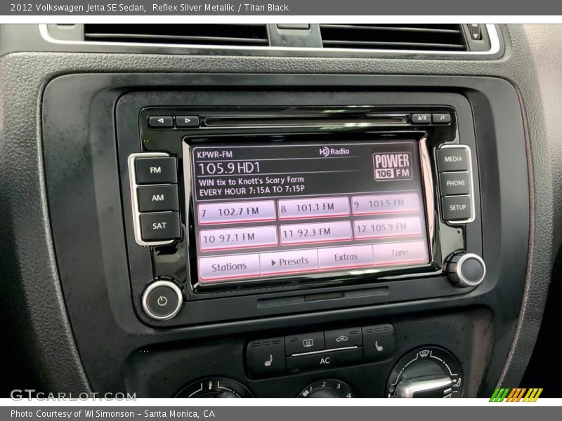 Controls of 2012 Jetta SE Sedan