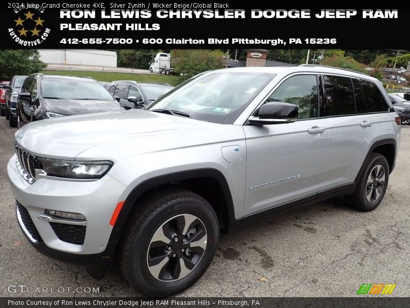 Silver Zynith / Wicker Beige/Global Black 2024 Jeep Grand Cherokee 4XE