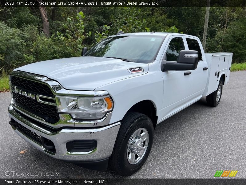 Bright White / Diesel Gray/Black 2023 Ram 2500 Tradesman Crew Cab 4x4 Chassis