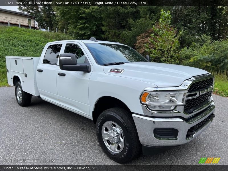 Bright White / Diesel Gray/Black 2023 Ram 2500 Tradesman Crew Cab 4x4 Chassis