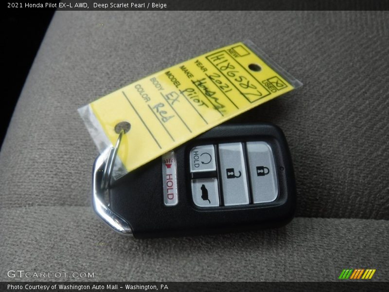 Keys of 2021 Pilot EX-L AWD
