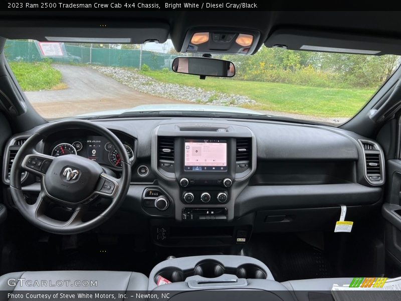 Bright White / Diesel Gray/Black 2023 Ram 2500 Tradesman Crew Cab 4x4 Chassis