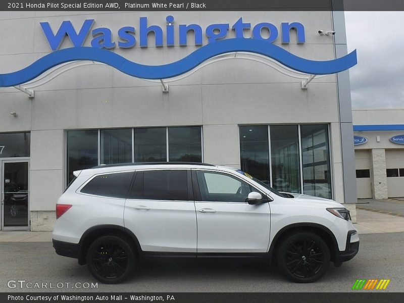 Platinum White Pearl / Black 2021 Honda Pilot Special Edition AWD