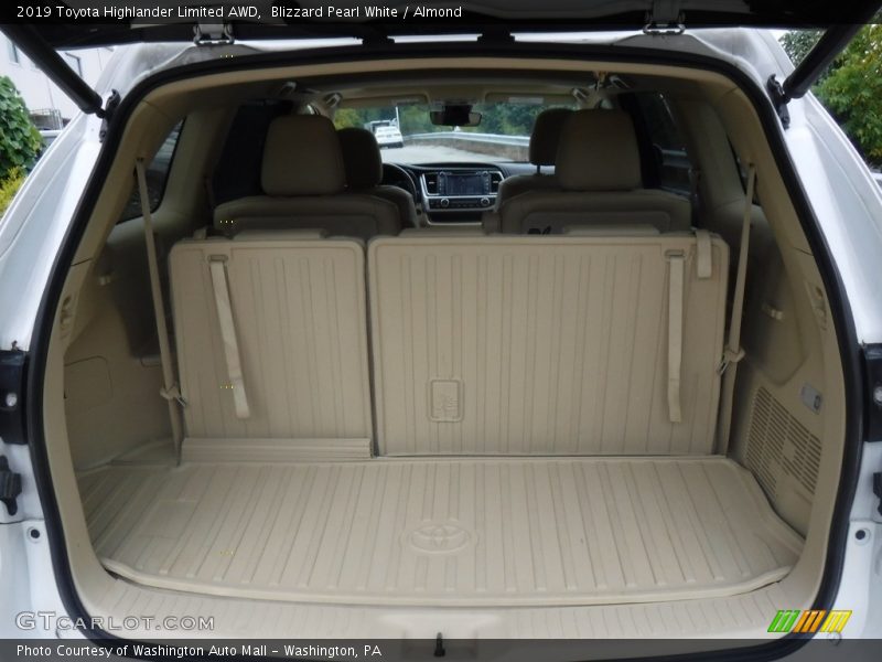 Blizzard Pearl White / Almond 2019 Toyota Highlander Limited AWD