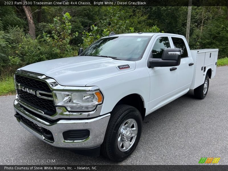 Bright White / Diesel Gray/Black 2023 Ram 3500 Tradesman Crew Cab 4x4 Chassis