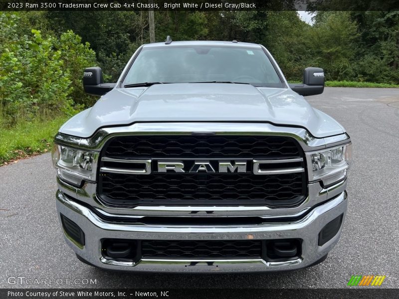 Bright White / Diesel Gray/Black 2023 Ram 3500 Tradesman Crew Cab 4x4 Chassis