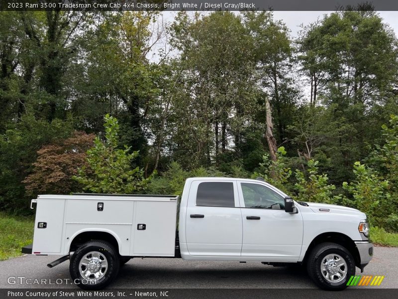 Bright White / Diesel Gray/Black 2023 Ram 3500 Tradesman Crew Cab 4x4 Chassis