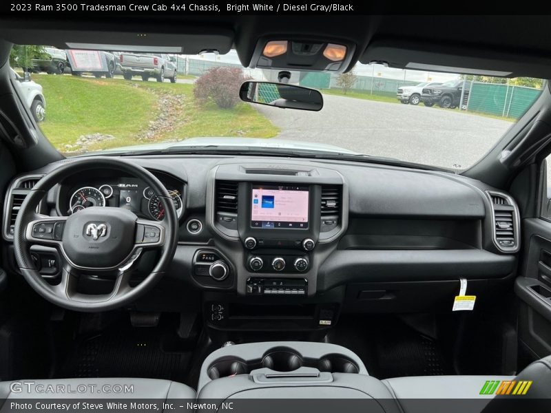 Bright White / Diesel Gray/Black 2023 Ram 3500 Tradesman Crew Cab 4x4 Chassis
