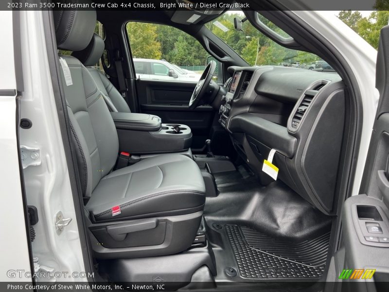 Bright White / Diesel Gray/Black 2023 Ram 3500 Tradesman Crew Cab 4x4 Chassis