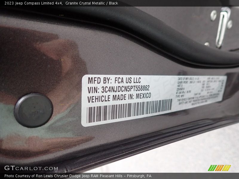 Granite Crystal Metallic / Black 2023 Jeep Compass Limited 4x4
