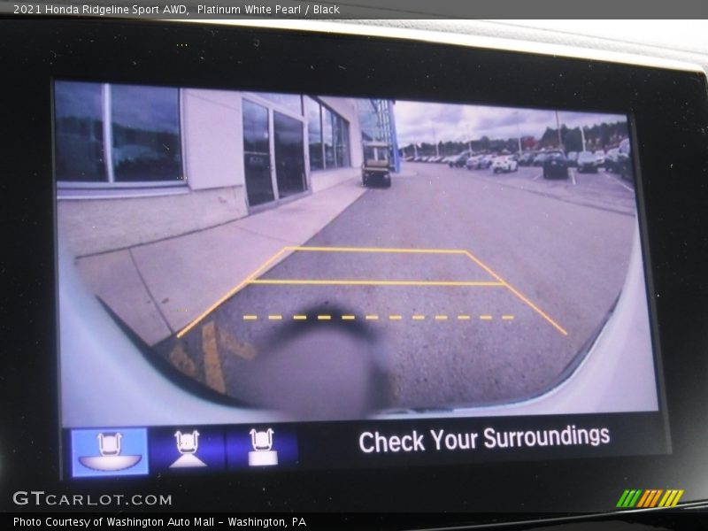 Platinum White Pearl / Black 2021 Honda Ridgeline Sport AWD