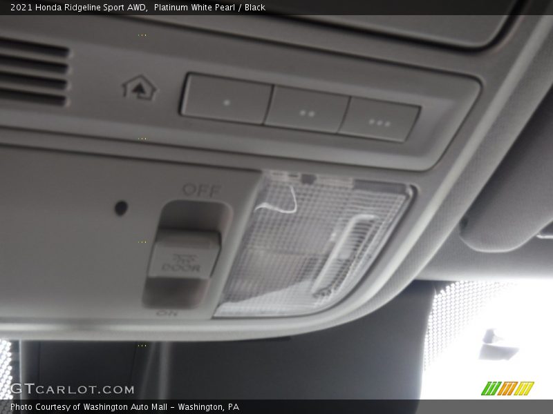 Platinum White Pearl / Black 2021 Honda Ridgeline Sport AWD
