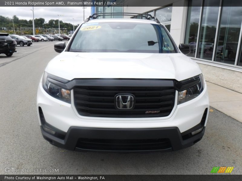 Platinum White Pearl / Black 2021 Honda Ridgeline Sport AWD