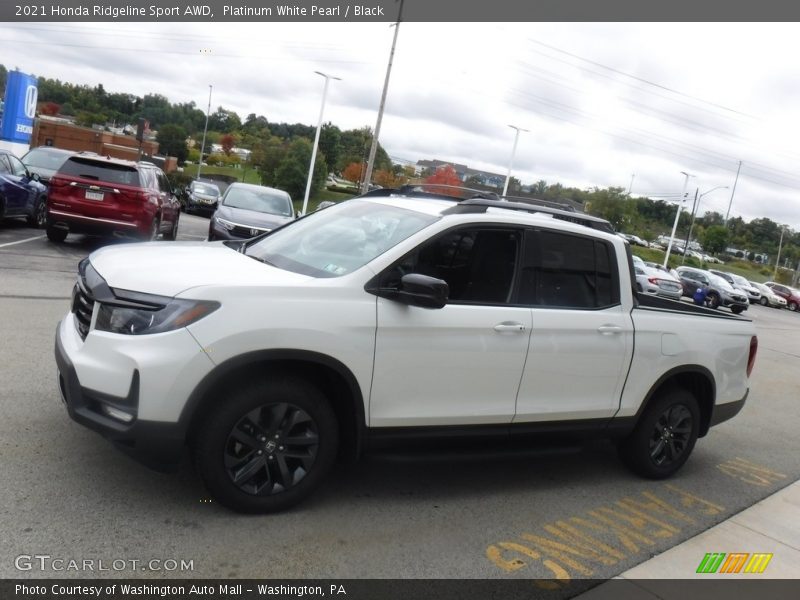 Platinum White Pearl / Black 2021 Honda Ridgeline Sport AWD
