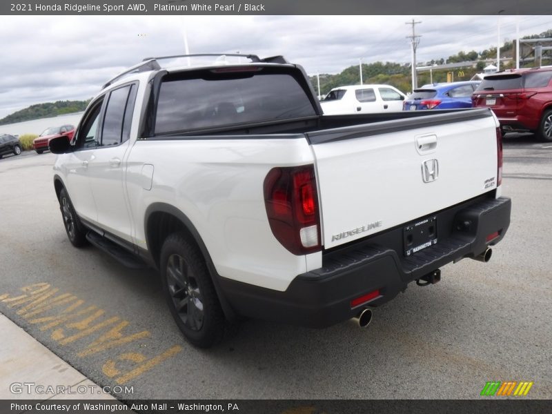 Platinum White Pearl / Black 2021 Honda Ridgeline Sport AWD