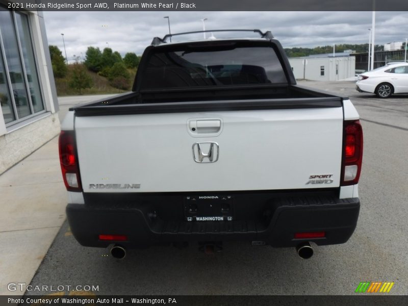 Platinum White Pearl / Black 2021 Honda Ridgeline Sport AWD