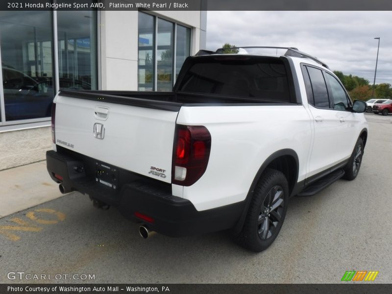 Platinum White Pearl / Black 2021 Honda Ridgeline Sport AWD