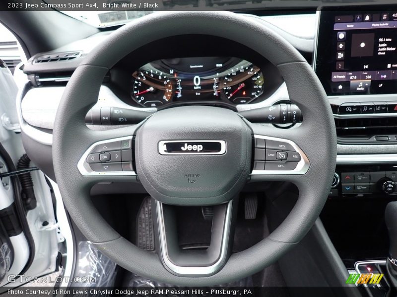 Bright White / Black 2023 Jeep Compass Sport 4x4