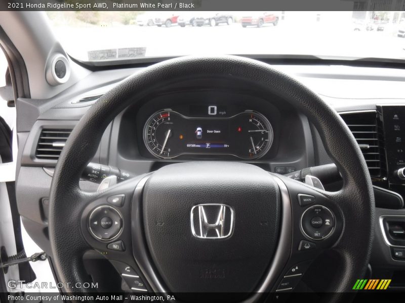 Platinum White Pearl / Black 2021 Honda Ridgeline Sport AWD