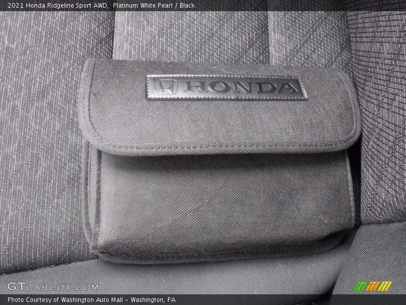 Platinum White Pearl / Black 2021 Honda Ridgeline Sport AWD