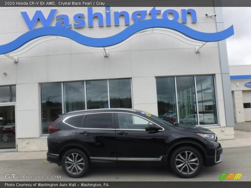 Crystal Black Pearl / Gray 2020 Honda CR-V EX AWD
