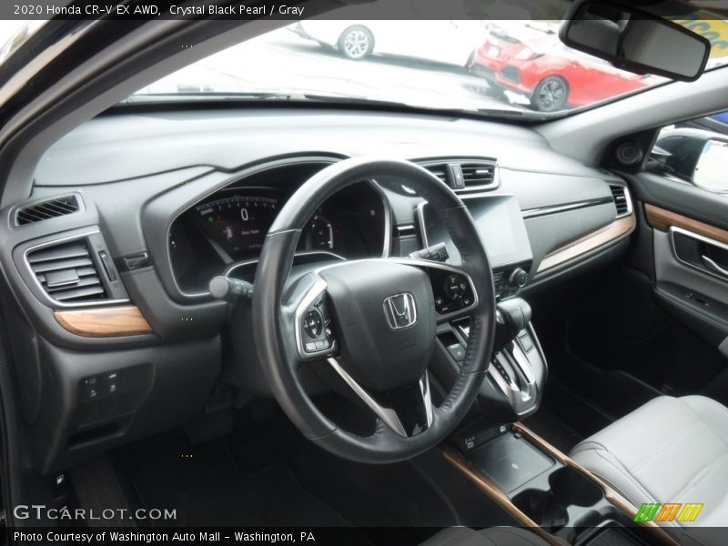 Crystal Black Pearl / Gray 2020 Honda CR-V EX AWD